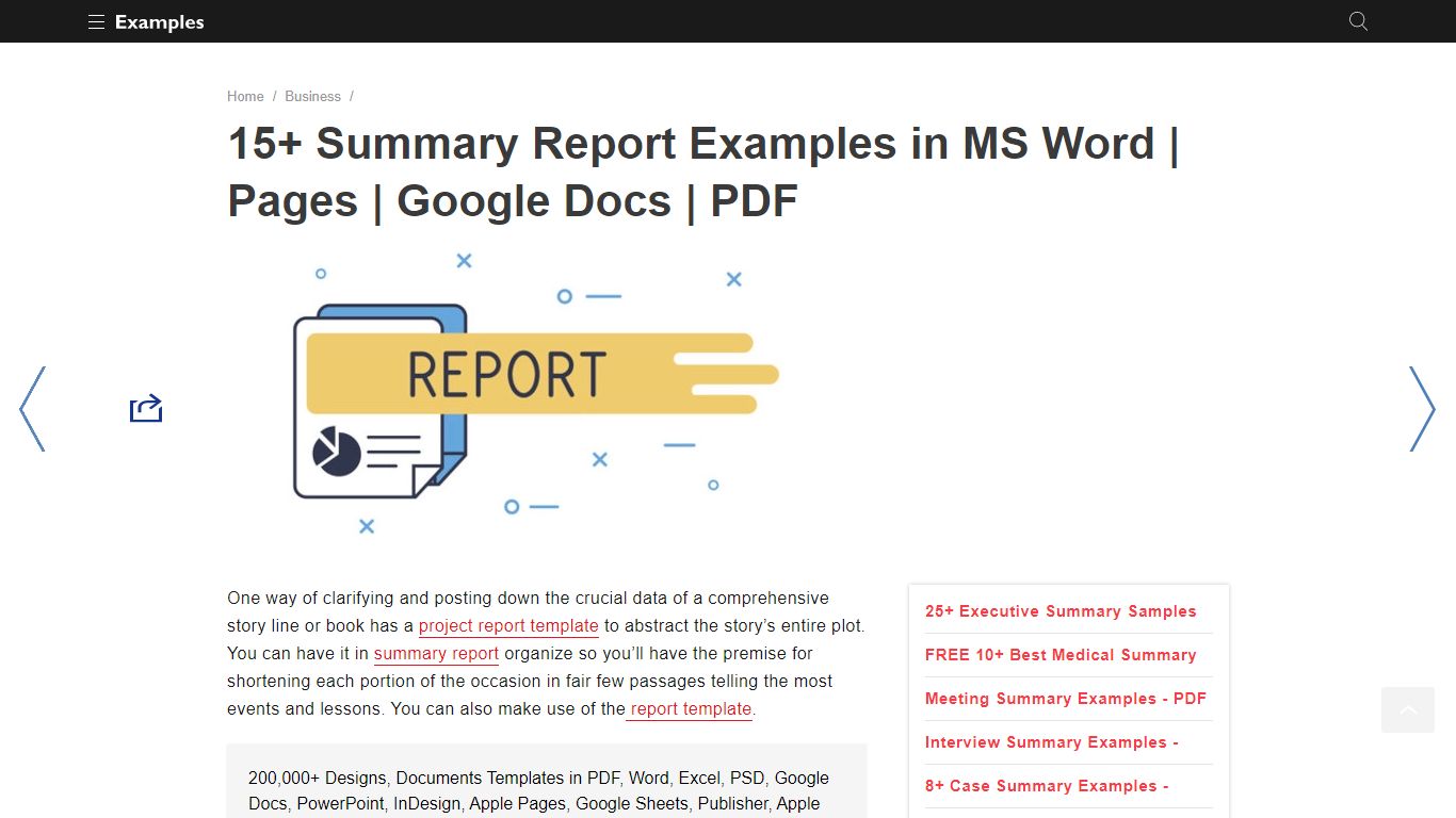 Summary Report - Examples, Format, Pdf | Examples